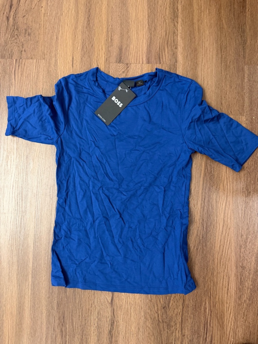 BOSS Men's Short Sleeve Crew Tee in Royal Blue